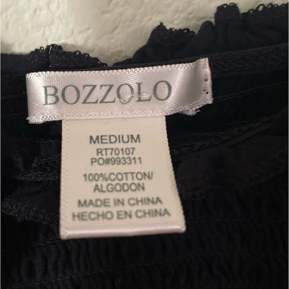 Black Smocked Ruffle Strap Top - Picture 2 of 2